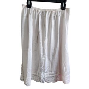 Vintage Christian Dior Lace Half Slip Skirt Nylon with Monogram 19inches